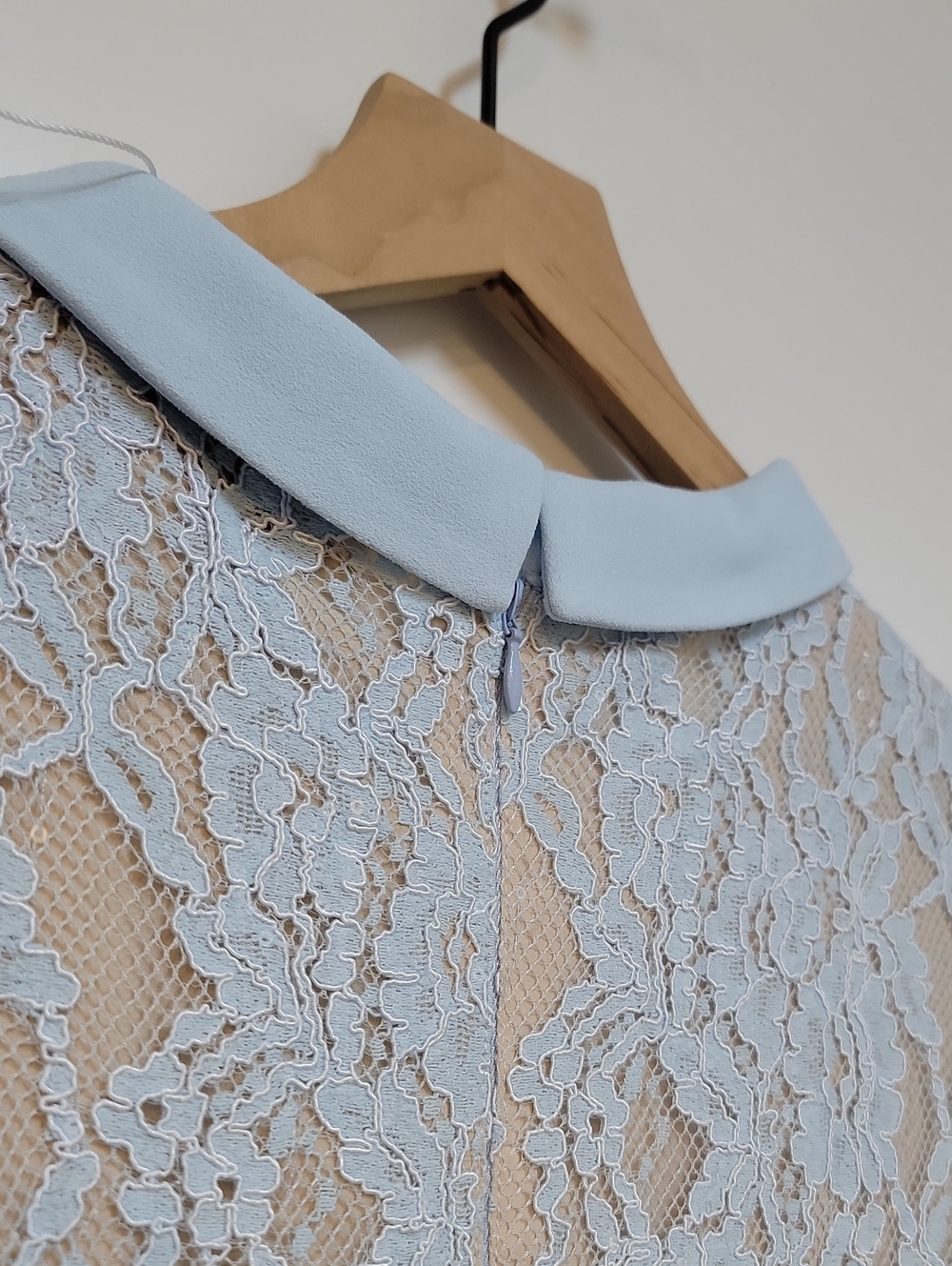 Self-Portrait Pale Blue Lace Button-Through Midi Dress - Picture 11 of 15